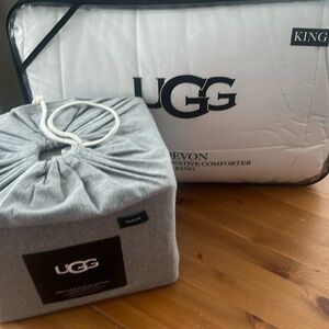New UGG never used sheets and comforter set queen sheets king, comforter